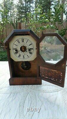 Antique USA Seth Thomas Wall & Mantle Clock With Pendulum Dated 1863