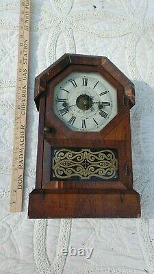 Antique USA Seth Thomas Wall & Mantle Clock With Pendulum Dated 1863