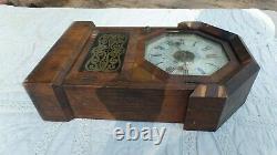 Antique USA Seth Thomas Wall & Mantle Clock With Pendulum Dated 1863