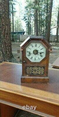 Antique USA Seth Thomas Wall & Mantle Clock With Pendulum Dated 1863