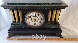 Antique Victorian Gothic 1887 Seth Thomas ST Adamantine Mantle Table Desk Clock