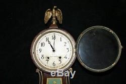 Antique/Vintage Seth Thomas Banjo Clock 8 Day Hr/Half Hr Strike-Reverse Painting