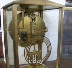Antique Vintage Seth Thomas Crystal Regulator Clock with key. Slight fixer