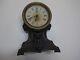 Antique Vintage Seth Thomas Metal Case Mantel Shelf Alarm Clock Made In Usa