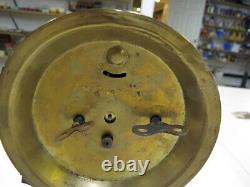 Antique Vintage Seth Thomas Metal Case Mantel Shelf Alarm Clock Made in USA