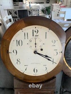 Antique Vintage Seth Thomas No. 2 Wall Regulator Clock (Read) Railroad Clock