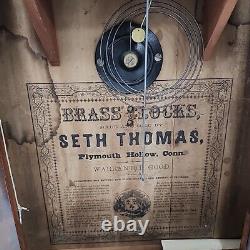 Antique Vintage Seth Thomas Weight Driven 25 Mantel Clock