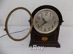 Antique/Vintage Seth Thomas Wooden Shelf/Mantle Clock withChime & Front Inlay LOOK