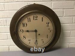 Antique Vtg Seth Thomas Ships Office Industrial Wall Clock 16 1/2 Across Wow