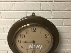 Antique Vtg Seth Thomas Ships Office Industrial Wall Clock 16 1/2 Across Wow