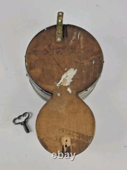 Antique WWI Seth Thomas Ship's Bell Strike'Bottom Bell' Nickel Ship Wall Clock