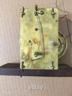 Antique Weight Driven Regulator Or Banjo Clock Movement & Hands Seth Thomas Era