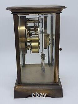 Antique Work 1910 Seth Thomas Brass & Glass Crystal Lift Shelf Clock 48s