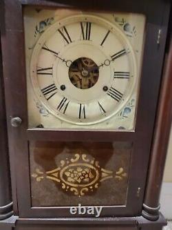 Antique Working 1860's SETH THOMAS Plymouth Conn OGEE Weight Driven Mantel Clock