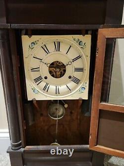 Antique Working 1860's SETH THOMAS Plymouth Conn OGEE Weight Driven Mantel Clock