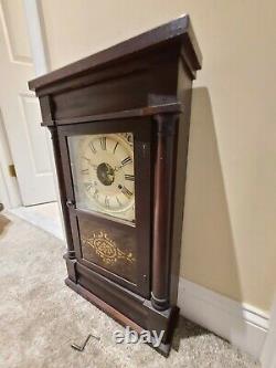 Antique Working 1860's SETH THOMAS Plymouth Conn OGEE Weight Driven Mantel Clock