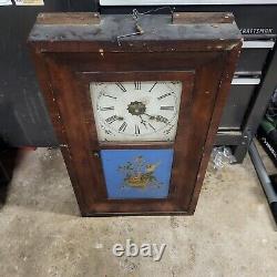 Antique Working 1860s OGEE Weight Driven Mantel Clock WORKING