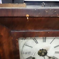 Antique Working 1860s OGEE Weight Driven Mantel Clock WORKING
