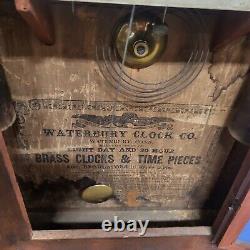 Antique Working 1860s OGEE Weight Driven Mantel Clock WORKING