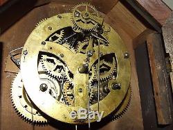 Antique Working 1860s SETH THOMAS Plymouth Conn Octagon Top Clock Round Movement