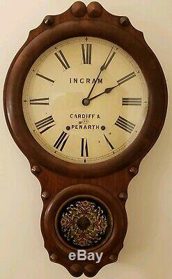 Antique Working 1875 SETH THOMAS Office No. 1 Time & Strike Regulator Wall Clock