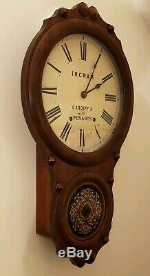Antique Working 1875 SETH THOMAS Office No. 1 Time & Strike Regulator Wall Clock