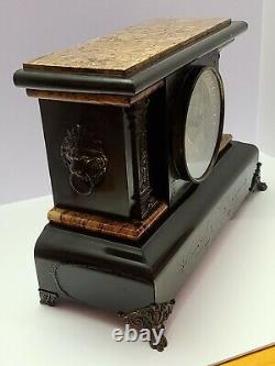 Antique Working 1880 SETH THOMAS Fancy Victorian Adamantine Mantel Shelf Clock