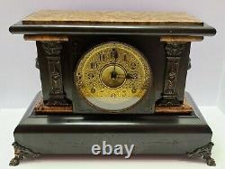 Antique Working 1880 SETH THOMAS Fancy Victorian Adamantine Mantel Shelf Clock