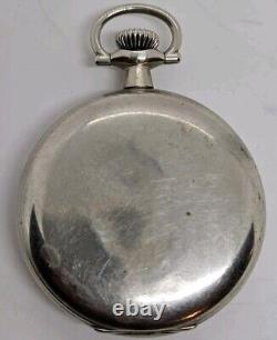 Antique Working 1907 SETH THOMAS Ladies Nickel Silver Deco Pocket Watch 6s