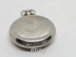 Antique Working 1907 SETH THOMAS Ladies Nickel Silver Deco Pocket Watch 6s