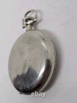 Antique Working 1907 SETH THOMAS Ladies Nickel Silver Deco Pocket Watch 6s