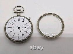 Antique Working 1907 SETH THOMAS Ladies Nickel Silver Deco Pocket Watch 6s