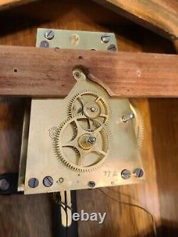 Antique Working 1925 SETH THOMAS Regulator No. 2 Weight Driven Oak Wall Clock