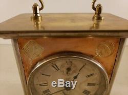 Antique Working 19th C. SETH THOMAS Brass Victorian Carriage Clock Alarm Clock