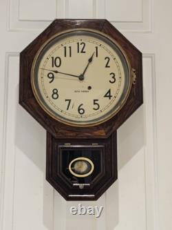Antique Working 19th C. SETH THOMAS Octagon Drop School Regulator Wall Clock