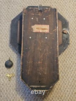 Antique Working 19th C. SETH THOMAS Octagon Drop School Regulator Wall Clock