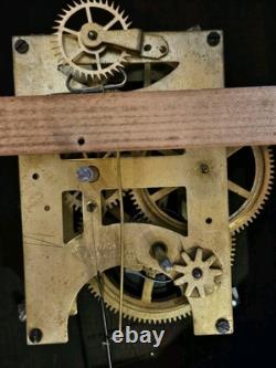 Antique Working 19th C. SETH THOMAS Octagon Drop School Regulator Wall Clock