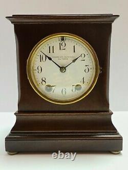 Antique Working SETH THOMAS'Hennigan Bates Co.' Mahogany Mantel Shelf Clock