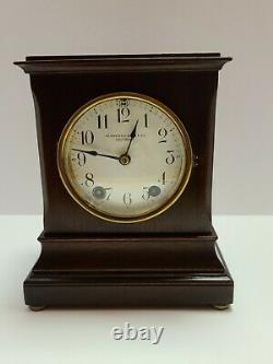 Antique Working SETH THOMAS'Hennigan Bates Co.' Mahogany Mantel Shelf Clock