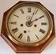 Antique Working Seth Thomas Marine Lever Gallery Ships Wall Clock With Alarm