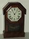 Antique Working Seth Thomas Octagon Top 8 Day Rosewood Cottage Clock C. 1860 Rare