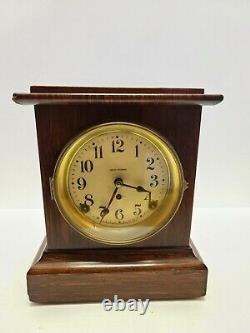 Antique Working SETH THOMAS Victorian Adamantine Mantel Shelf Clock c. 1900
