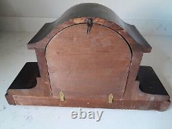 Antique Working Seth Thomas Burlwood Mantle Clock withPendulum & Key 89 AL USA