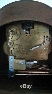 Antique clock shelf mantel Woodbury 8 day Seth Thomas Westminster Chime Germany