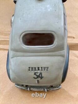 Antique novelty Clock Seth Thomas sheriff patrol car police 8 Collectors Piece