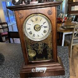 Antique seth thomas adamantine mantle clock