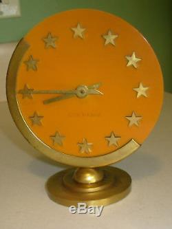 Art Deco American Seth Thomas Butterscotch Color Bakelite 8 Day Clock