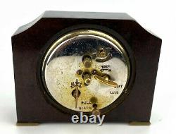 Art Deco Black Marbling Bakelite Catalin Seth Thomas Clock Vintage