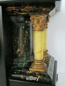 Beautiful Antique 19th Century Seth Thomas 4 Column Mantle Clock with Key (Works)