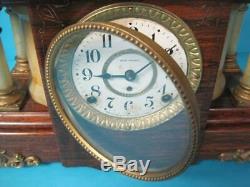 Beautiful Antique Seth Thomas Adamantine Mantel Clock 1900 WithKey Keeps Time